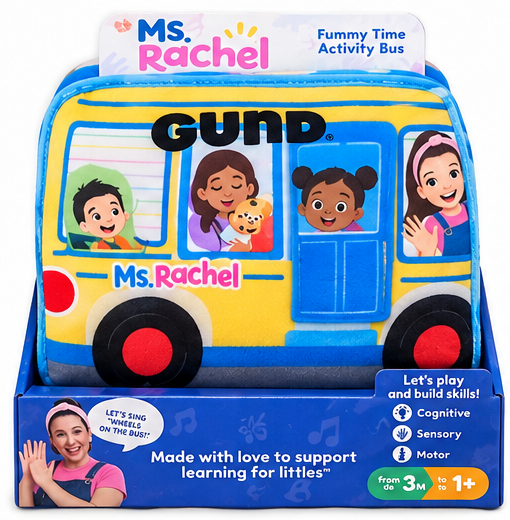 Ms. Rachel Funny Time Activity Bus – Soft Sensory Toy