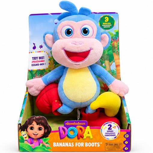 Dora the Explorer Bananas for Boots Musical Plush Toy – 2 Songs