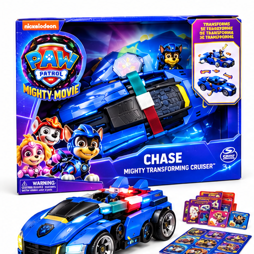 PAW Patrol: The Mighty Movie Chase Mighty Transforming Cruiser Toy