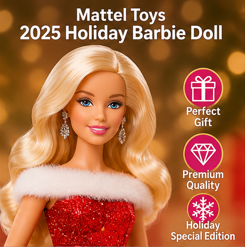 Barbie 2025 Holiday Doll – Special Edition Collectible Fashion Doll