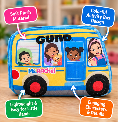 Ms. Rachel Funny Time Activity Bus – Soft Sensory Toy