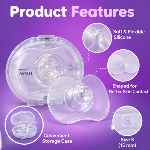 Philips Avent Nipple Shields, Small (15 mm), with Sterilising Case