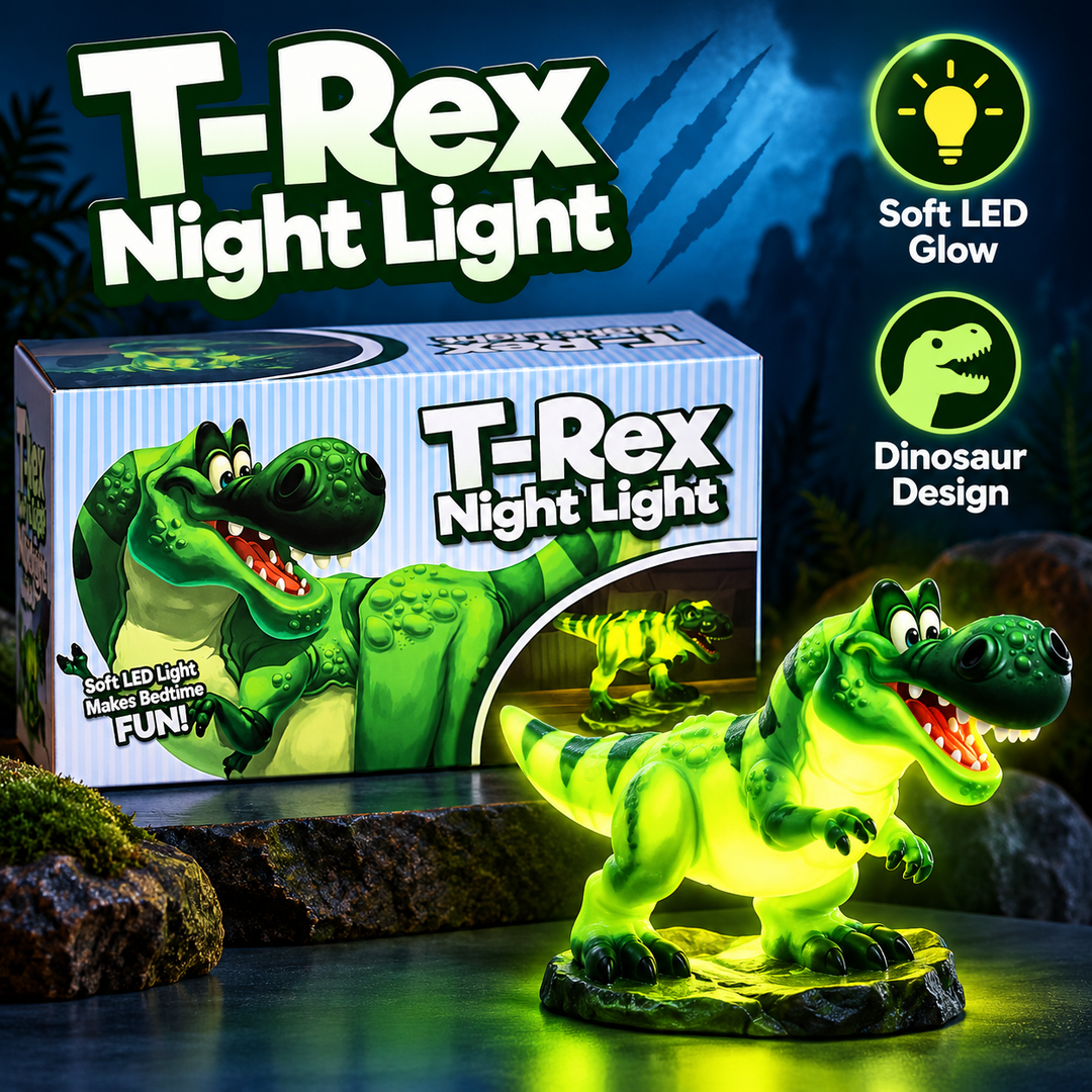 T-Rex Dinosaur Night Light – Soft LED Bedroom Light