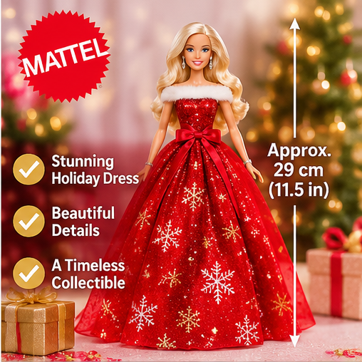 Barbie 2025 Holiday Doll – Special Edition Collectible Fashion Doll