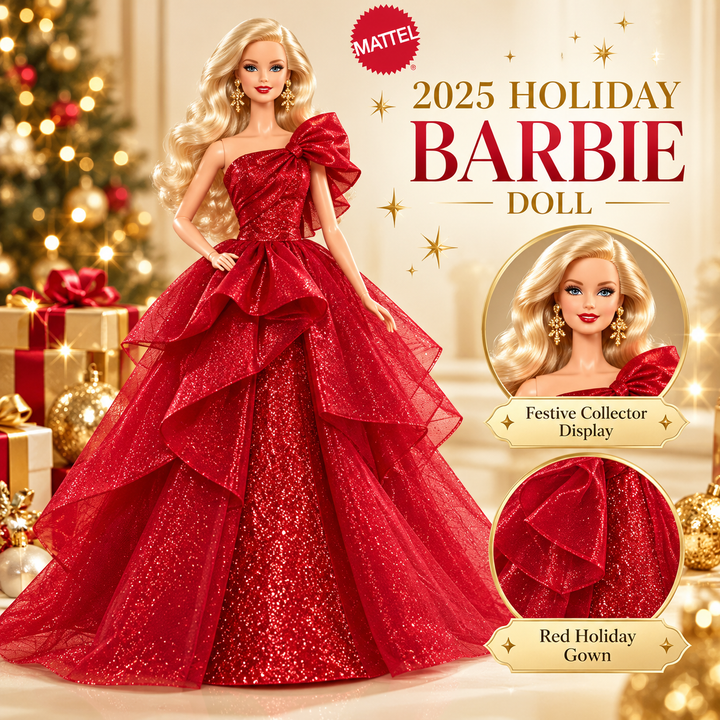 Barbie 2025 Holiday Doll – Special Edition Collectible Fashion Doll