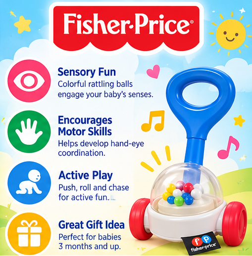 Fisher-Price Corn Popper Rattle – Baby Toy