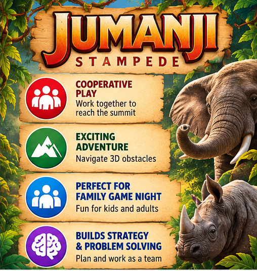 Jumanji Stampede – Cooperative Board Game Adventure