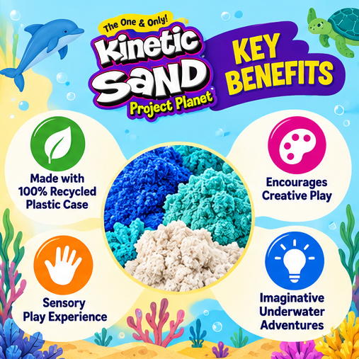 Kinetic Sand Project Planet Deep Sea Playset, 680 g