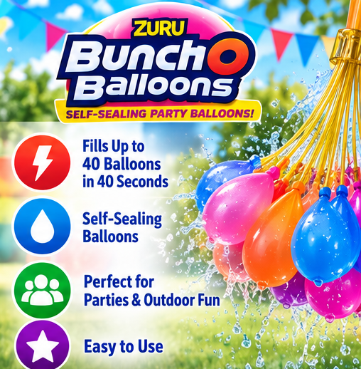 ZURU Bunch O Balloons – Self-Sealing Party Balloons