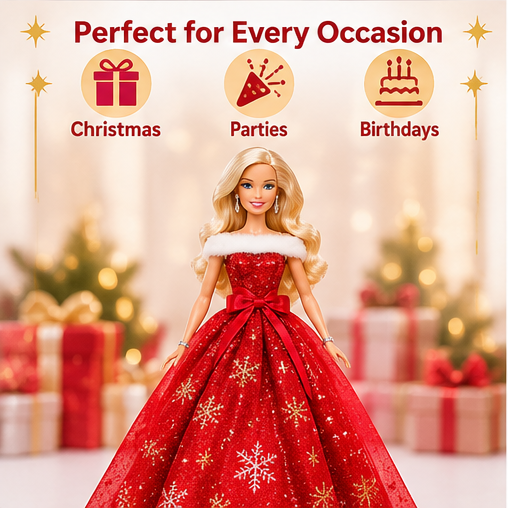 Barbie 2025 Holiday Doll – Special Edition Collectible Fashion Doll
