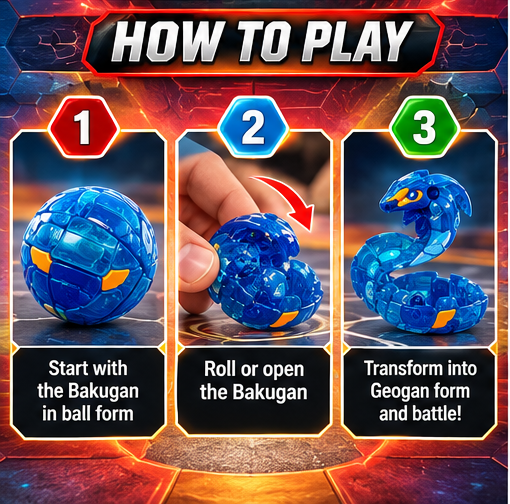 Bakugan Geogan Rising – Geogan Transforming Figure