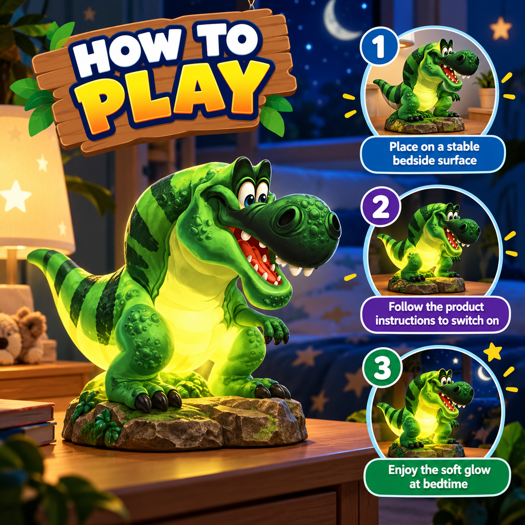 T-Rex Dinosaur Night Light – Soft LED Bedroom Light
