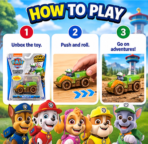 PAW Patrol Rocky Off-Road Mud Vehicle Toy