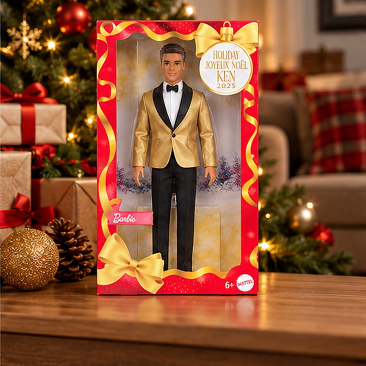 Barbie Signature Ken Holiday 2025 Doll – Gold Suit