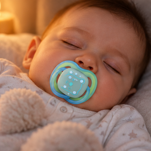 Philips Avent Ultra Air Nighttime Pacifiers, Glow in the Dark, 0–6 Months, 2-Pack