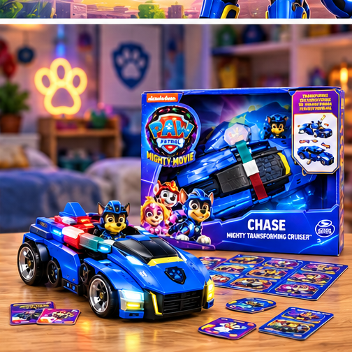 PAW Patrol: The Mighty Movie Chase Mighty Transforming Cruiser Toy