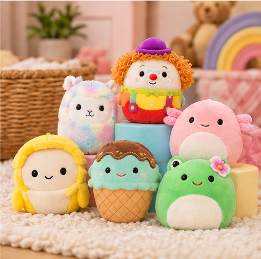 Original Squishmallows Micromallows Plush Set – 6 Pieces