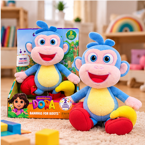 Dora the Explorer Bananas for Boots Musical Plush Toy – 2 Songs