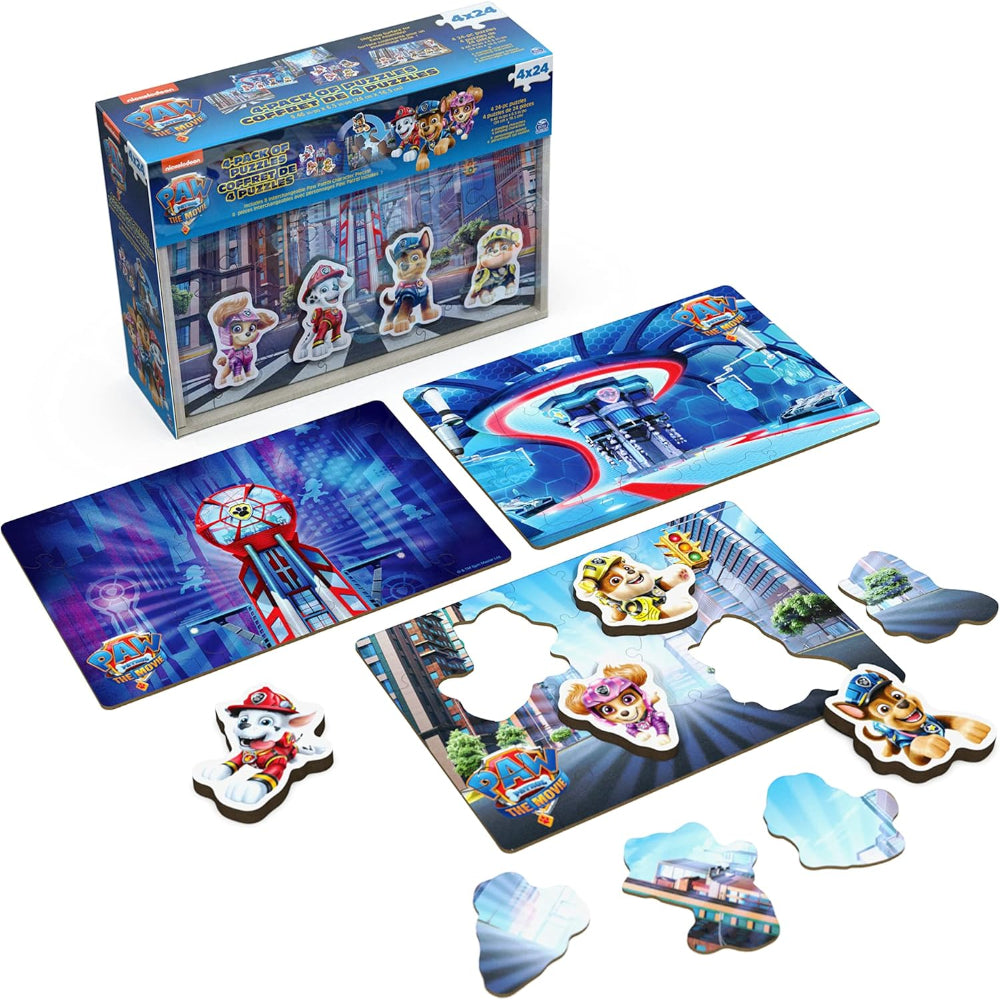 PAW Patrol Movie Wooden Puzzle 4-Pack