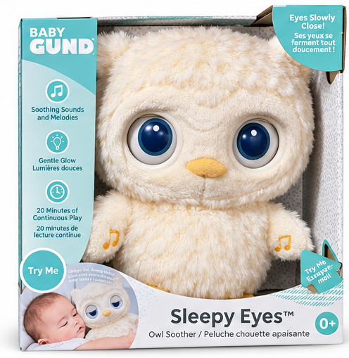 Baby U Sleepy Eyes Owl Soother Plush Toy
