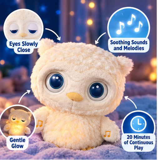 Baby U Sleepy Eyes Owl Soother Plush Toy