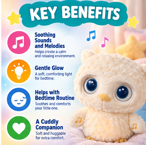 Baby U Sleepy Eyes Owl Soother Plush Toy