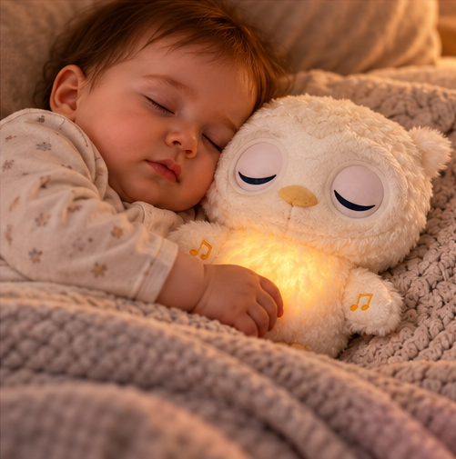 Baby U Sleepy Eyes Owl Soother Plush Toy
