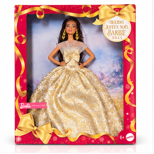 Barbie Signature Holiday 2025 Doll – Gold Gown