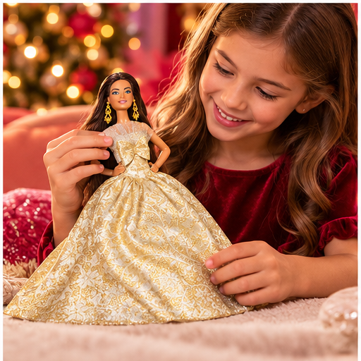 Barbie Signature Holiday 2025 Doll – Gold Gown