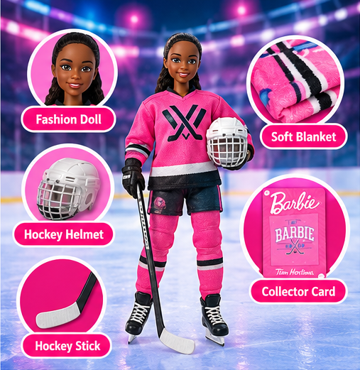 Barbie Tim Hortons PYHLL Doll and Blanket Giftset – Mattel