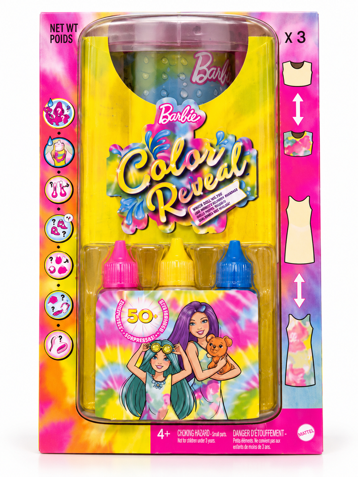 Barbie Color Reveal Fashionistas Tie-Dye Doll Set – 50+ Surprises
