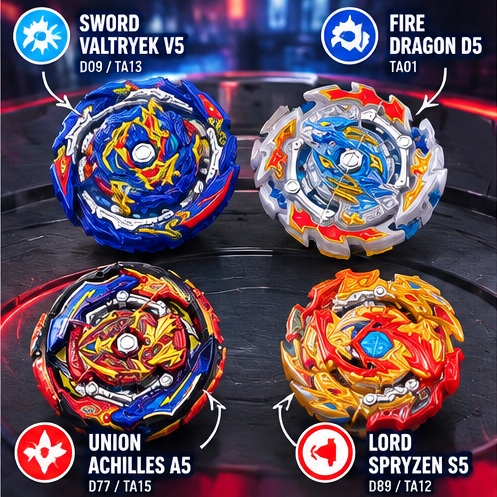 Beyblade Burst Rise Premium Collection – 4 Spinning Tops