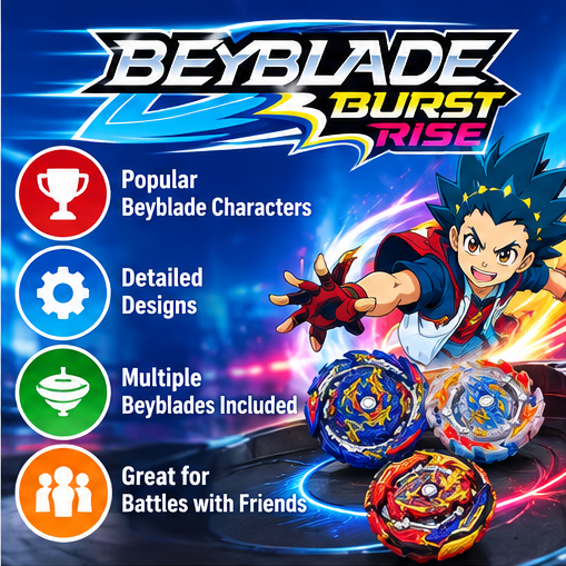 Beyblade Burst Rise Premium Collection – 4 Spinning Tops