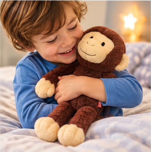 Plush Monkey Soft Toy – Brown Stuffed Animal