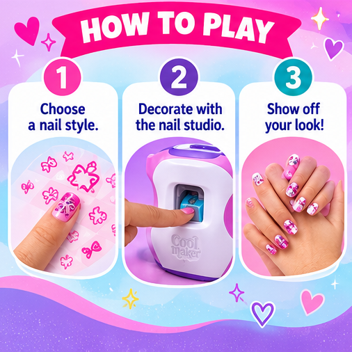 Cra-Z-Art Go Glam Nail Studio – Nail Art Maker Kit