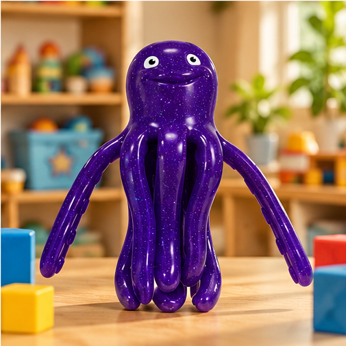 Disney Pixar Toy Story Stretch Purple Octopus Figure – Poseable Toy
