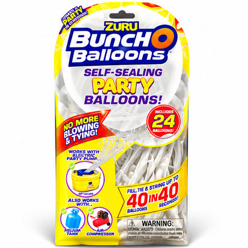 ZURU Bunch O Balloons Self-Sealing Party Balloons – White, 24 Count