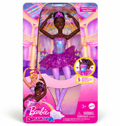 Barbie Dreamtopia Twinkle Lights Ballerina Doll – Purple Tutu
