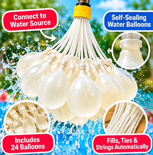 ZURU Bunch O Balloons Self-Sealing Party Balloons – White, 24 Count