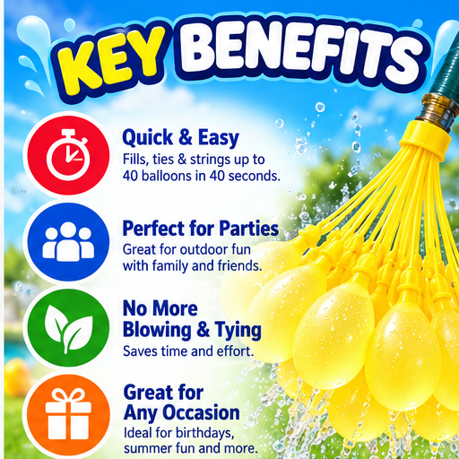 ZURU Bunch O Balloons Self-Sealing Party Balloons – Yellow, 24 Count