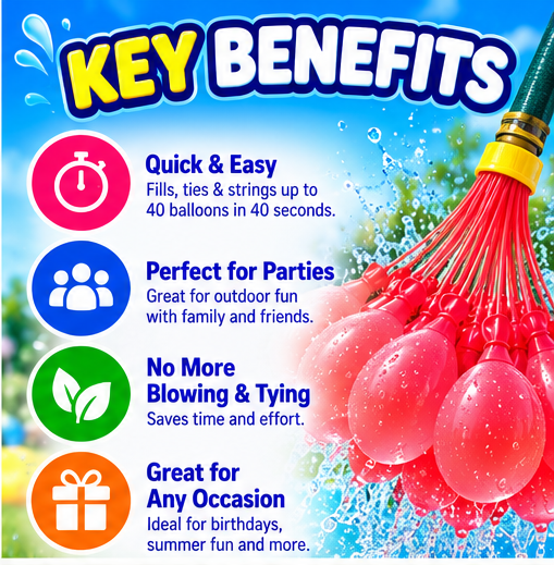 ZURU Bunch O Balloons Self-Sealing Party Balloons – Red, 24 Count