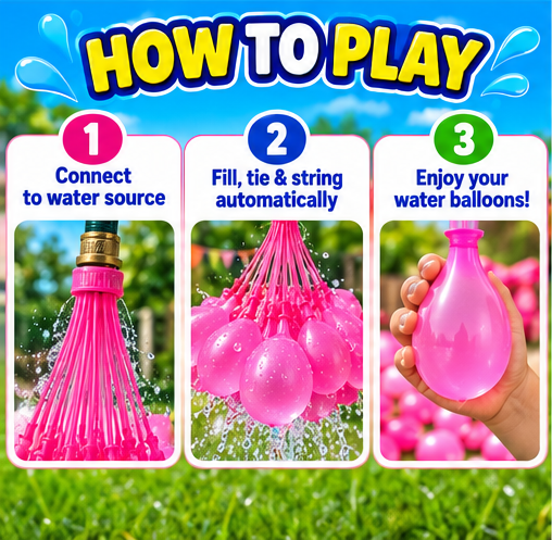 ZURU Bunch O Balloons Self-Sealing Party Balloons – Pink, 24 Count