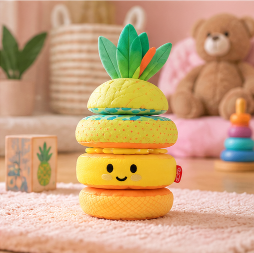 Melissa & Doug Pineapple Soft Stacker – Baby Sensory Toy