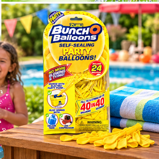 ZURU Bunch O Balloons Self-Sealing Party Balloons – Yellow, 24 Count