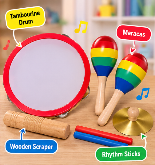 Melissa & Doug Band in a Box – Musical Instrument Set