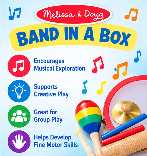 Melissa & Doug Band in a Box – Musical Instrument Set