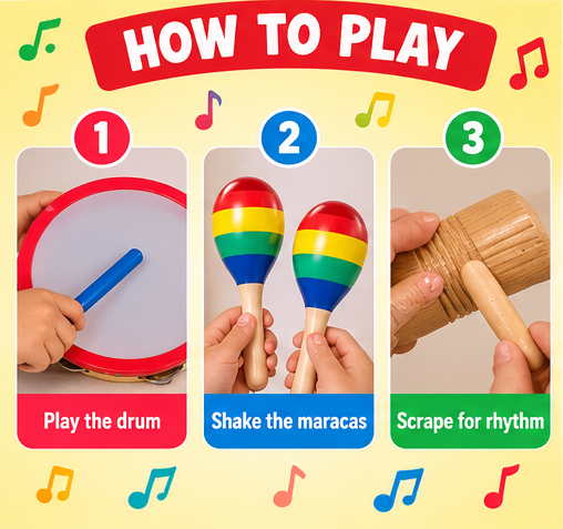 Melissa & Doug Band in a Box – Musical Instrument Set