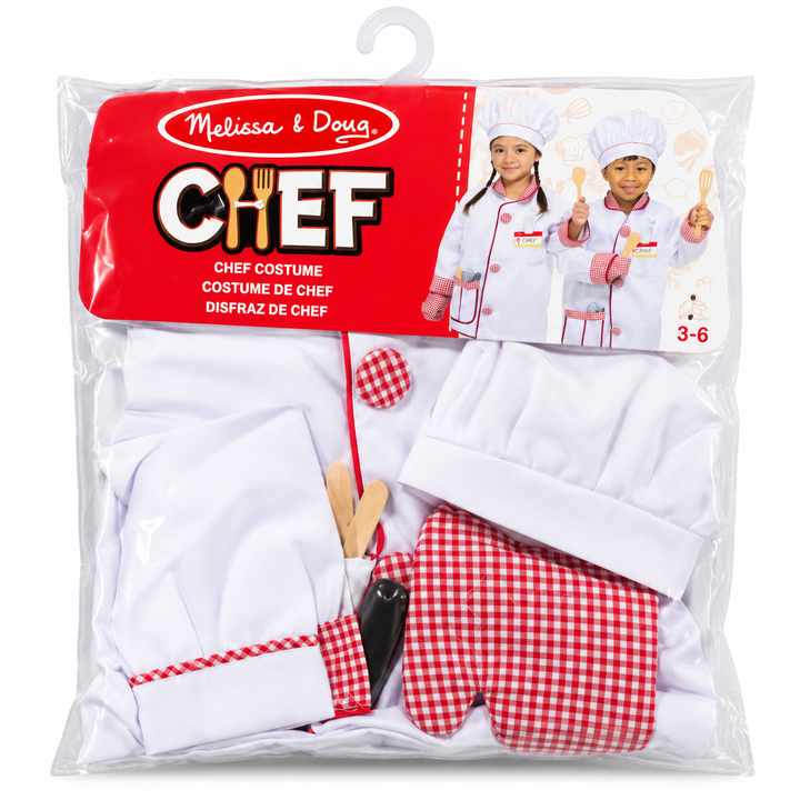 Melissa & Doug Chef Costume Dress-Up Set for Kids