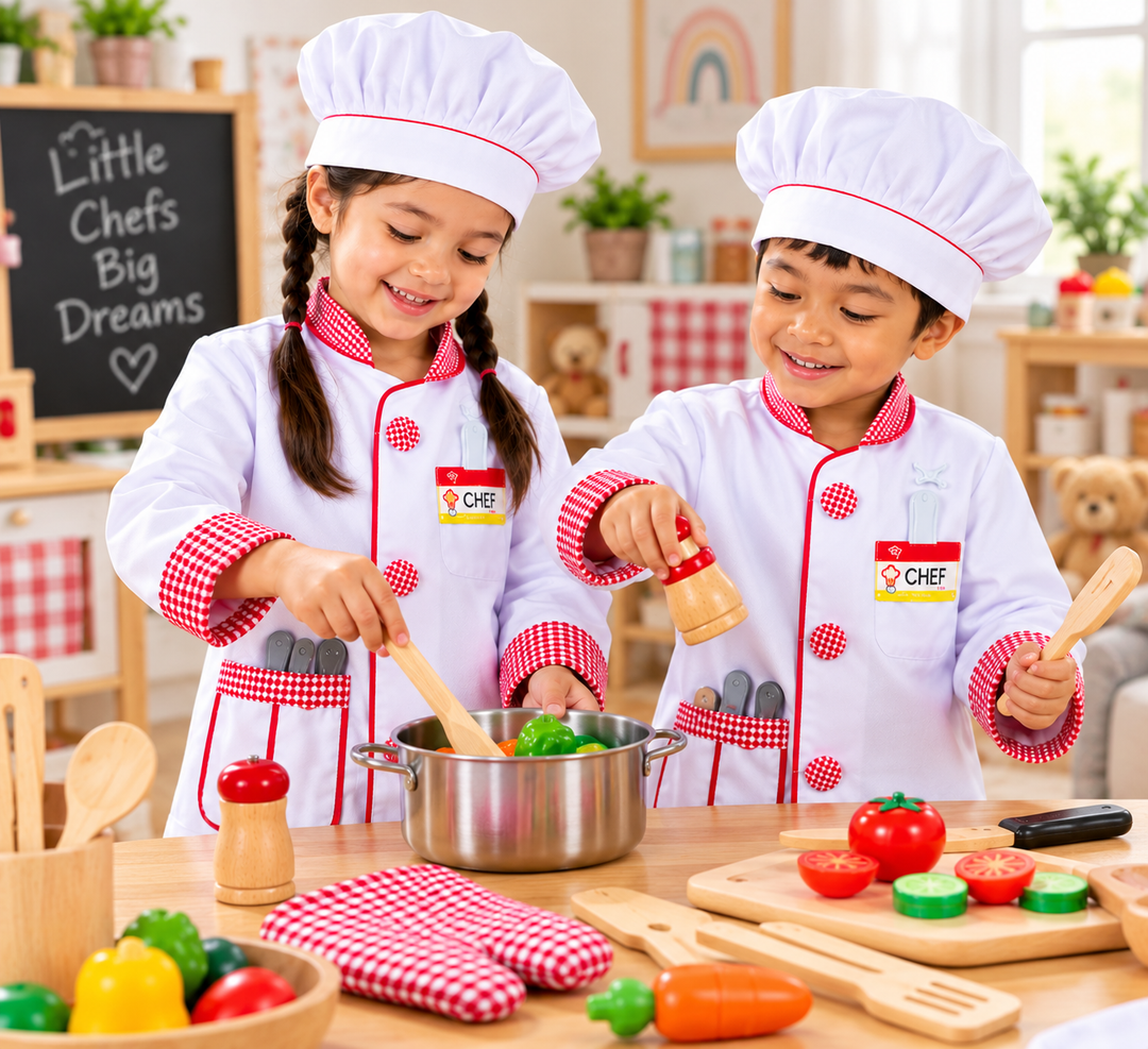 Melissa & Doug Chef Costume Dress-Up Set for Kids