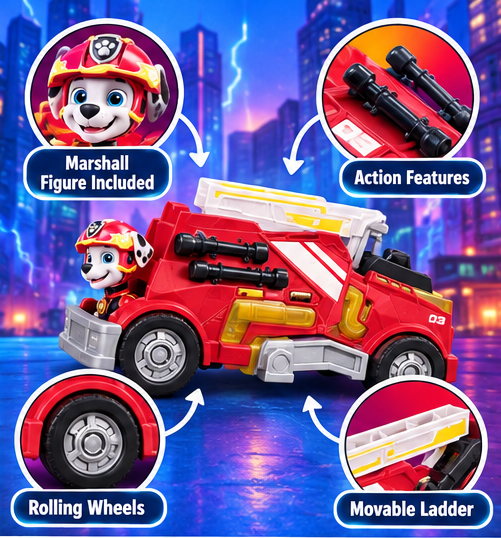 PAW Patrol Marshall Mighty Movie Fire Truck Toy